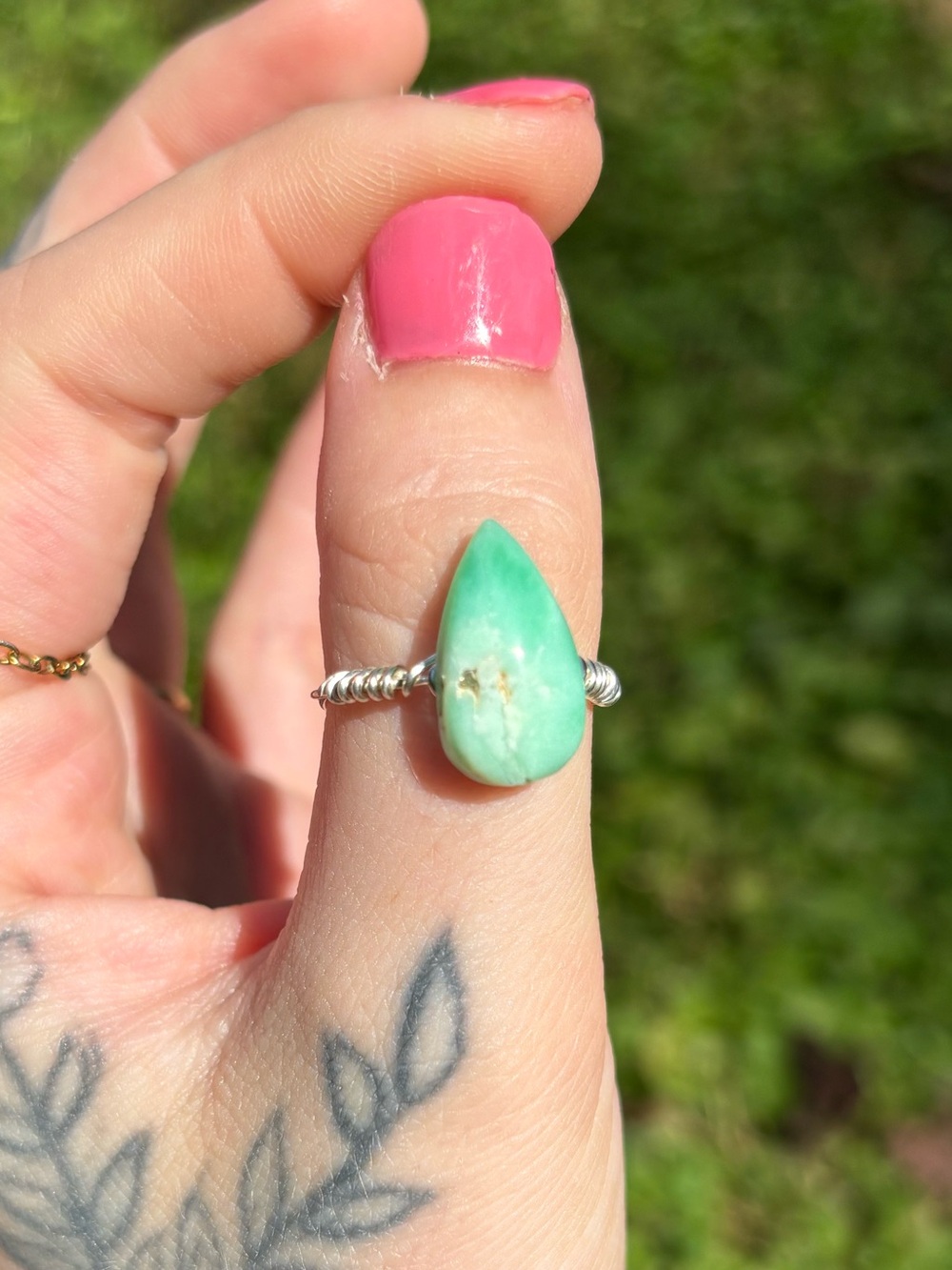 Chrysoprase ring